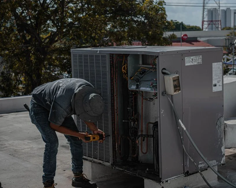 HVAC technician at work